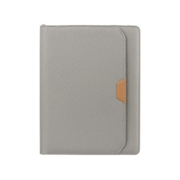 Портфолио А4 из RPET на молнии "Harvey", 40 л FSC бумаги, серый