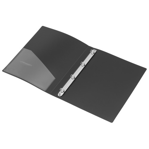 Папка на 4-х кольцах А4, черная