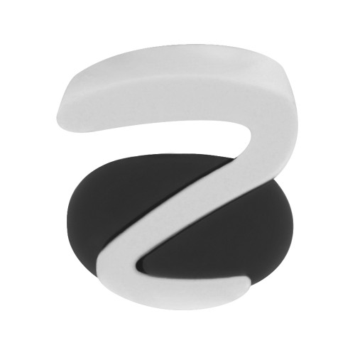 Ручка пластиковая soft-touch шариковая «Zorro», черный/белый