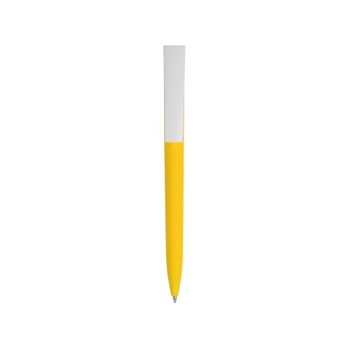 Ручка пластиковая soft-touch шариковая «Zorro», желтый/белый