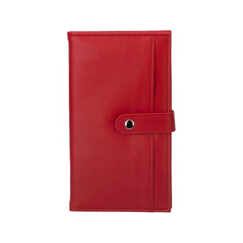 Блокнот-кошелек с сменным блоком А6 "Wall Street", 64 листа, красный