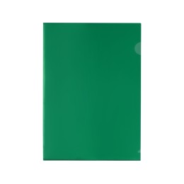 Папка-уголок прозрачный формата А4  0,18 мм, зеленый глянцевый