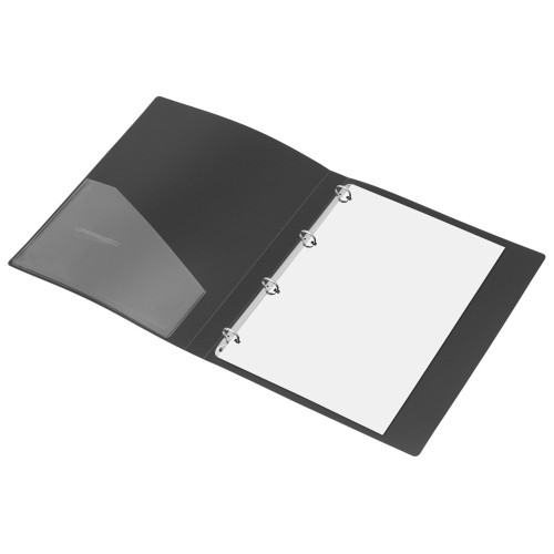 Папка на 4-х кольцах А4, черная