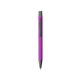 Ручка металлическая soft touch шариковая «Tender», фиолетовый/серый