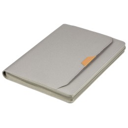 Портфолио А4 из RPET на молнии "Harvey", 40 л FSC бумаги, серый