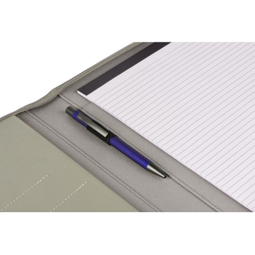 Портфолио А4 из RPET на молнии "Harvey", 40 л FSC бумаги, серый