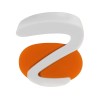 Ручка пластиковая soft-touch шариковая «Zorro», оранжевый/белый