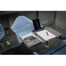 Портфолио А4 из RPET с отделением для ноутбука "NotyFolio Eco", 20 л FSC бумаги, серый