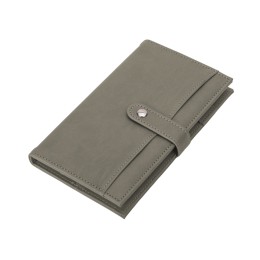 Блокнот-кошелек с сменным блоком А6 "Wall Street", 64 листа, темно-серый