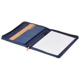 Портфолио А4 из RPET на молнии "Harvey", 40 л FSC бумаги, синий