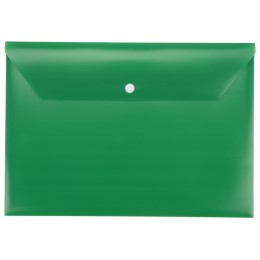 Папка-конверт А4 с кнопкой, зеленый (Р)