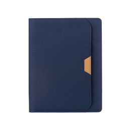 Портфолио А4 из RPET на молнии "Harvey", 40 л FSC бумаги, синий