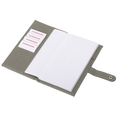 Блокнот-кошелек с сменным блоком А6 "Wall Street", 64 листа, темно-серый