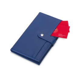 Блокнот-кошелек с сменным блоком А6 "Wall Street", 64 листа, синий