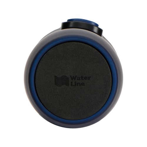 Вакуумная термокружка с кнопкой Streamline, Waterline, soft-touch, тубус, темно-синий
