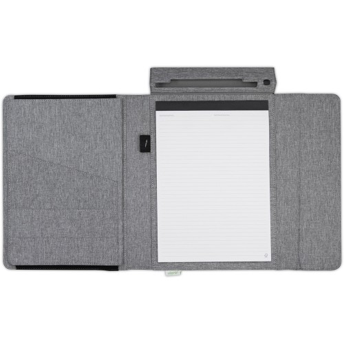 Портфолио А4 из RPET с отделением для ноутбука "NotyFolio Eco", 20 л FSC бумаги, серый