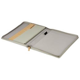 Портфолио А4 из RPET на молнии "Harvey", 40 л FSC бумаги, серый