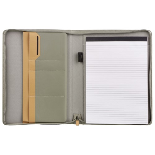 Портфолио А4 из RPET на молнии "Harvey", 40 л FSC бумаги, серый