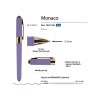 Ручка пластиковая шариковая «Monaco», 0,5мм, синие чернила, лавандовый
