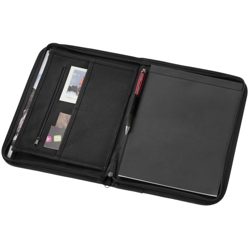 Папка А4 "Berkeley" на молнии с блокнотом, черный