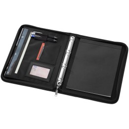 Папка А4 ''Stanford'' на молнии с блокнотом, черный