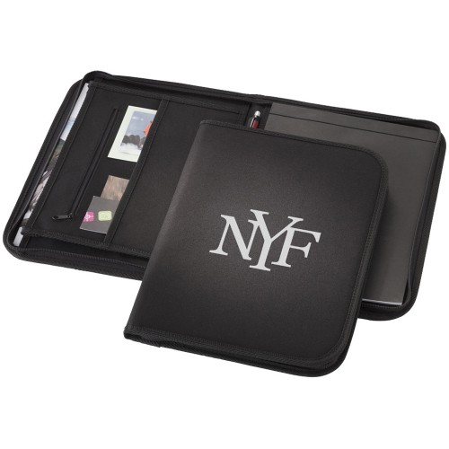 Папка А4 "Berkeley" на молнии с блокнотом, черный