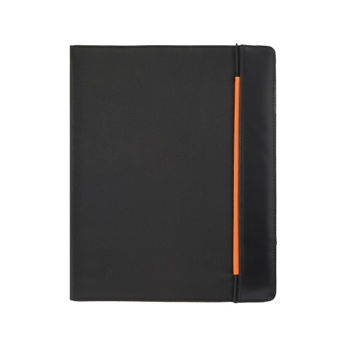 Папка для документов «Делос», черный/оранжевый (P)