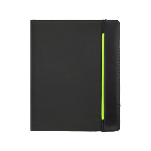 Папка для документов «Делос», черный/зеленое яблоко (P)