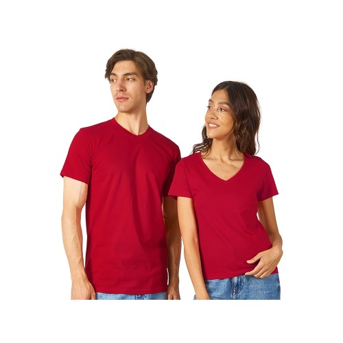 Футболка "Heavy Super Club" женская с V-образным вырезом, красный