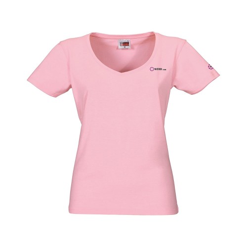 Футболка "Heavy Super Club" женская с V-образным вырезом, розовый