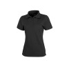 Calgary женская футболка-поло с коротким рукавом, черный
