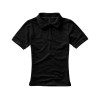 Calgary женская футболка-поло с коротким рукавом, черный