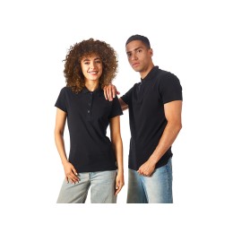 Рубашка поло "First" женская, черный