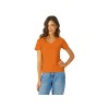 Футболка "Heavy Super Club" женская с V-образным вырезом, оранжевый
