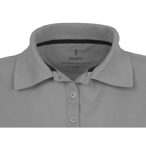 Calgary женская футболка-поло с коротким рукавом, серый меланж