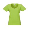 Футболка "Heavy Super Club" женская с V-образным вырезом, зеленое яблоко