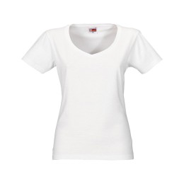 Футболка "Heavy Super Club" женская с V-образным вырезом, белый