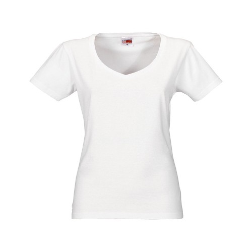 Футболка "Heavy Super Club" женская с V-образным вырезом, белый