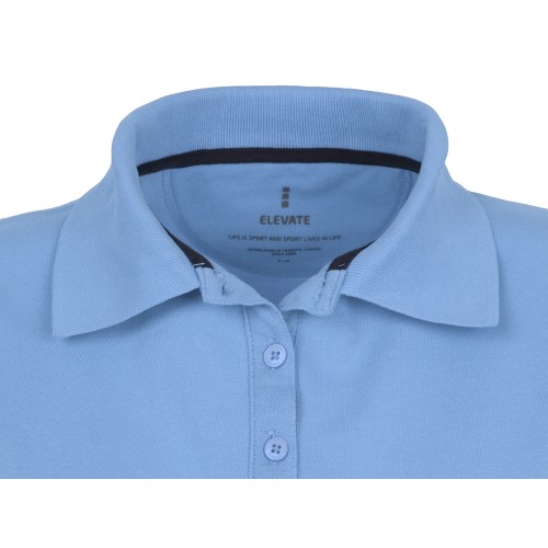 Calgary женская футболка-поло с коротким рукавом, голубой