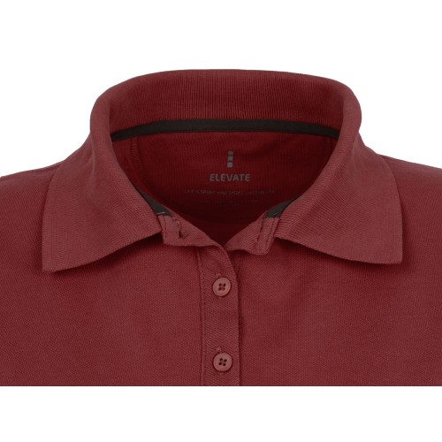 Calgary женская футболка-поло с коротким рукавом, бургунди