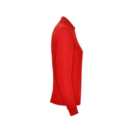 Рубашка поло "Estrella" женская с длинным рукавом, красный