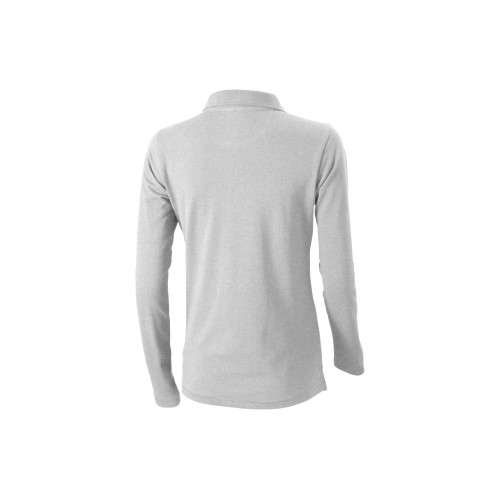 Рубашка поло "Oakville" женская с длинным рукавом, серый меланж