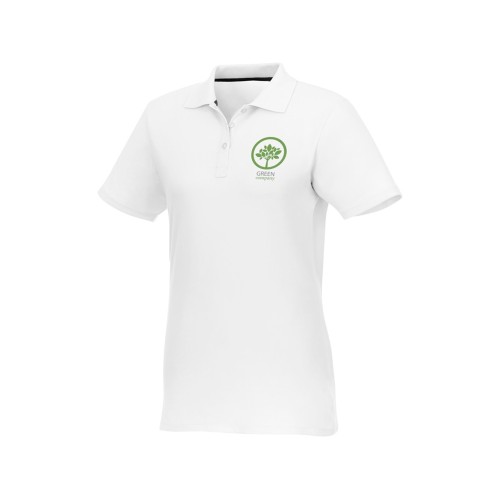Женское поло Helios с коротким рукавом, белый