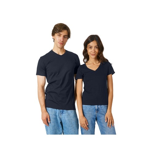 Футболка "Heavy Super Club" женская с V-образным вырезом, темно-синий