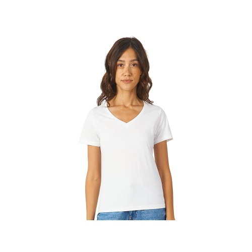 Футболка «Heavy Super Club 2.0» женская с V-образным вырезом, белый