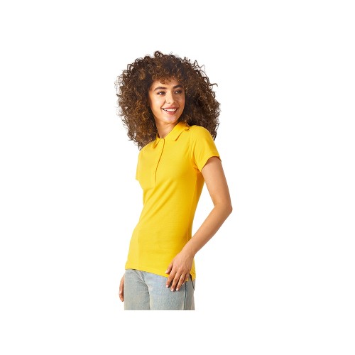 Рубашка поло "First" женская, золотисто-желтый