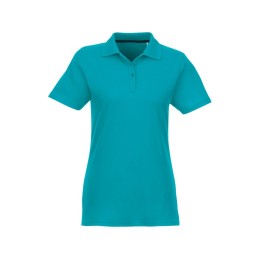 Женское поло Helios с коротким рукавом, аква