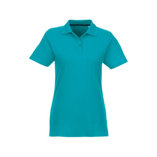 Женское поло Helios с коротким рукавом, аква