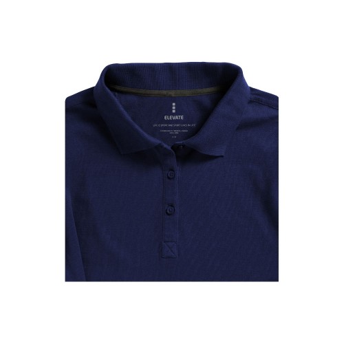 Рубашка поло "Oakville" женская с длинным рукавом, темно-синий