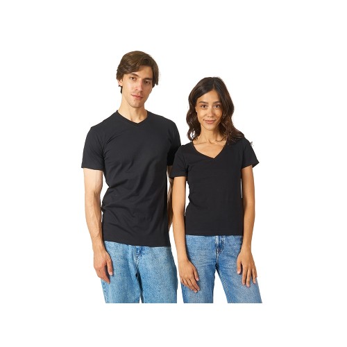 Футболка "Heavy Super Club" женская с V-образным вырезом, черный